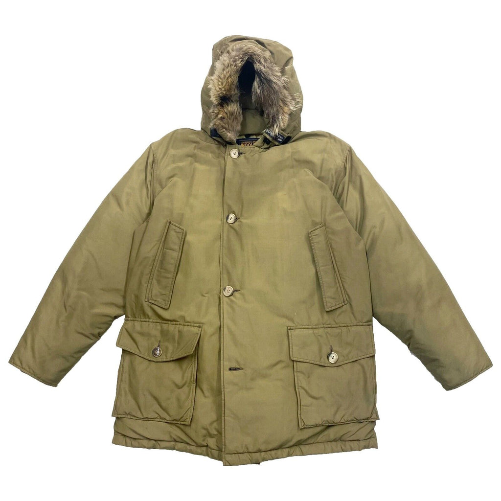 Woolrich Women's Down Padded Arctic Parka Coat | Vintage Winter Designer Green | Vintage Messina Hembry | Thrift | Second-Hand Messina Hembry | Used Clothing | Messina Hembry 