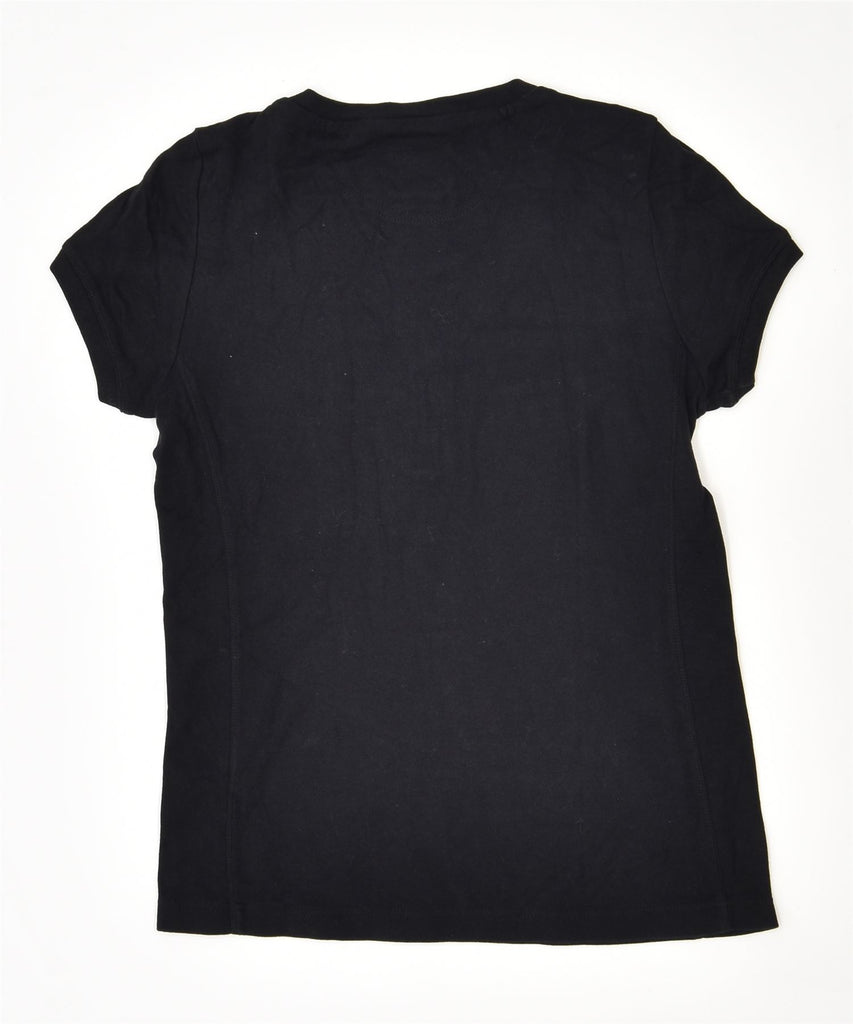 CHAMPION Womens Easy Fit T-Shirt Top UK 12 Medium Black | Vintage | Thrift | Second-Hand | Used Clothing | Messina Hembry 