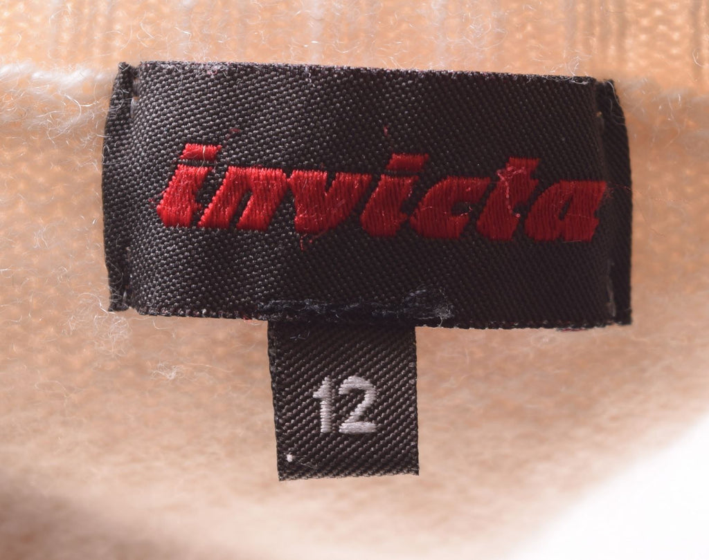 INVICTA Girls V-Neck Jumper Sweater 11-12 Years Off White Wool | Vintage | Thrift | Second-Hand | Used Clothing | Messina Hembry 