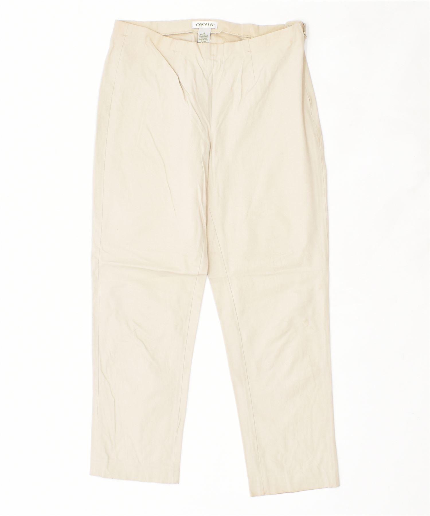 ORVIS Womens Tapered Casual Trousers US 6 Medium W32 L27 Beige