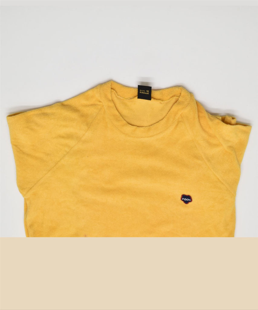 POOH Womens Oversized T-Shirt Top UK 10 Small Yellow Cotton Vintage | Vintage | Thrift | Second-Hand | Used Clothing | Messina Hembry 