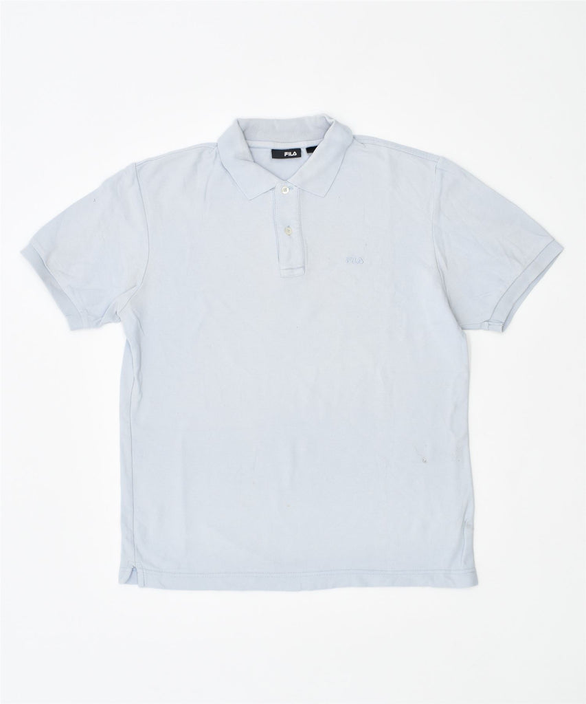 FILA Mens Polo Shirt Medium Blue | Vintage | Thrift | Second-Hand | Used Clothing | Messina Hembry 