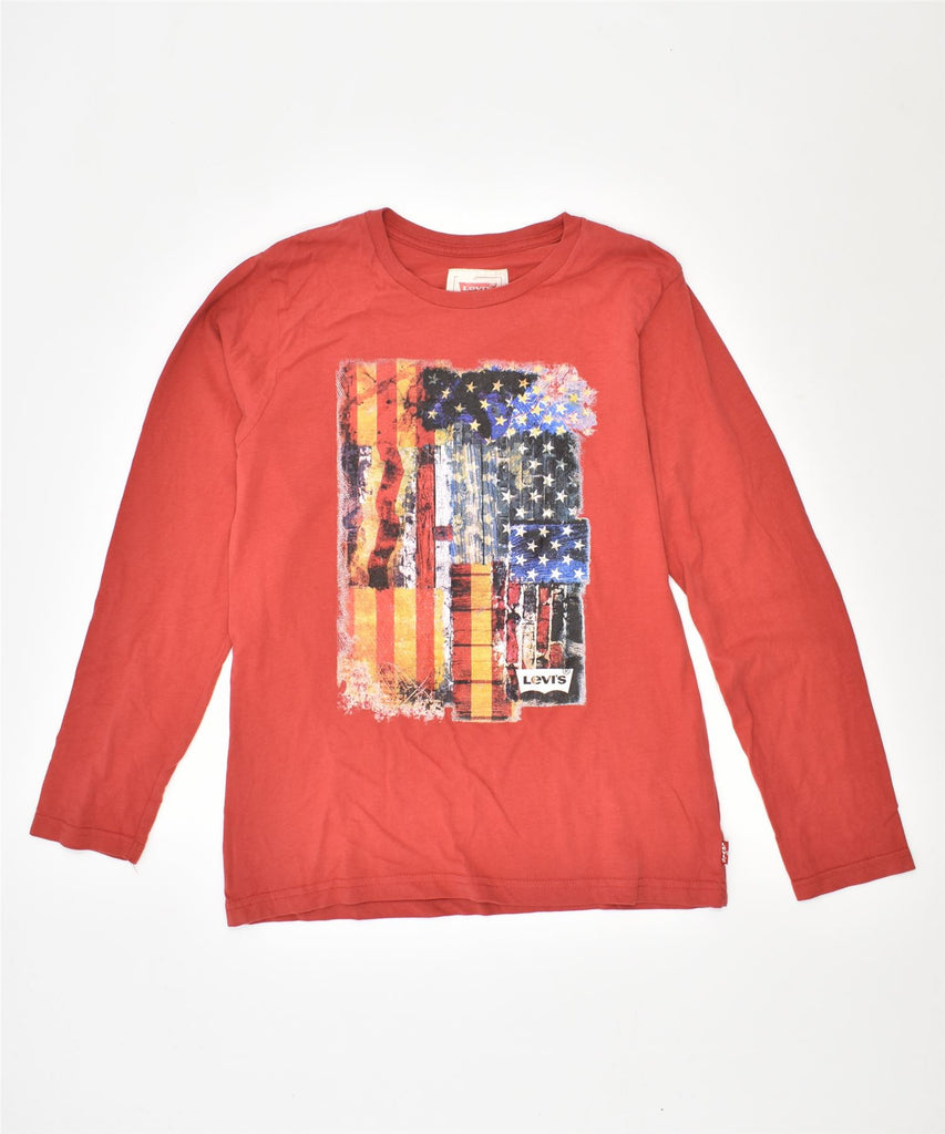 LEVI'S Boys Graphic Top Long Sleeve 11-12 Years Red Cotton | Vintage | Thrift | Second-Hand | Used Clothing | Messina Hembry 