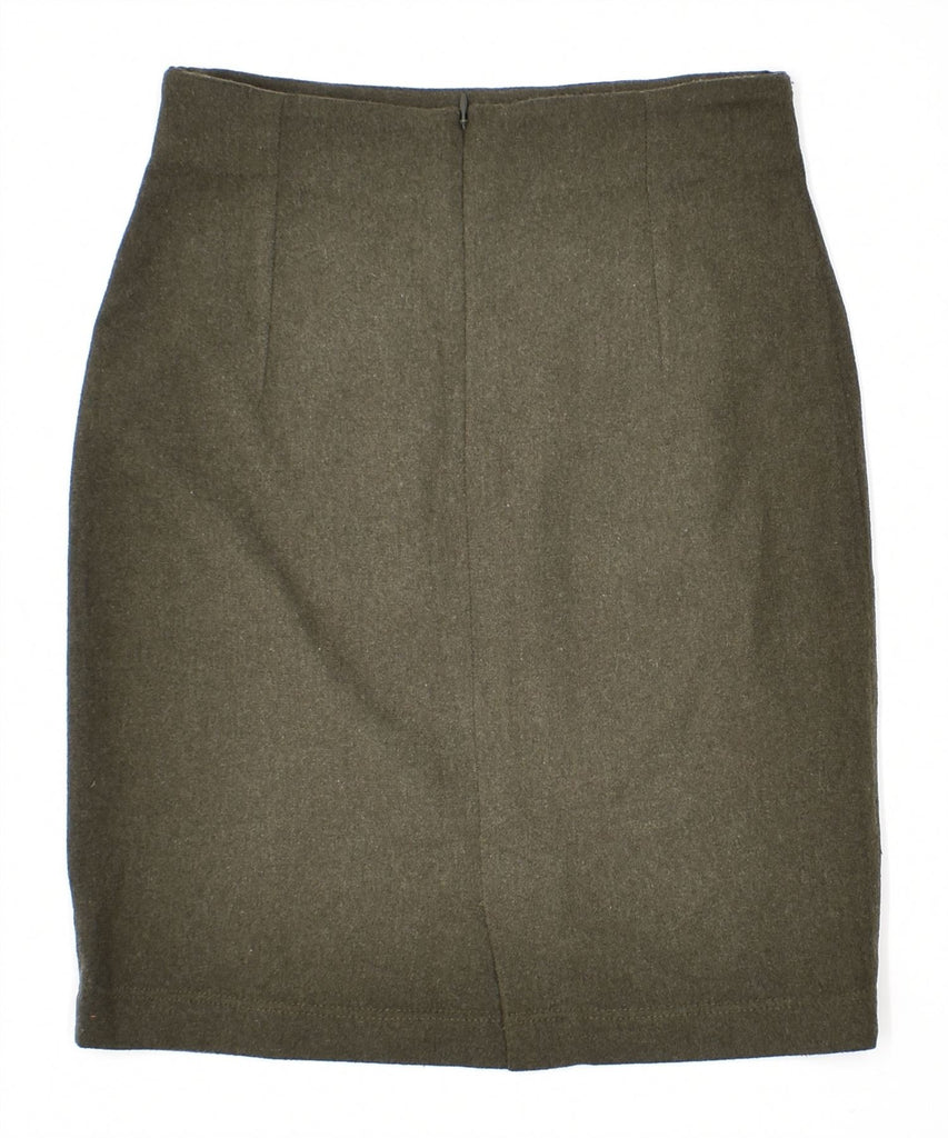 CONTE OF FLORENCE Womens Pencil Skirt IT 42 Medium W28 Khaki | Vintage | Thrift | Second-Hand | Used Clothing | Messina Hembry 