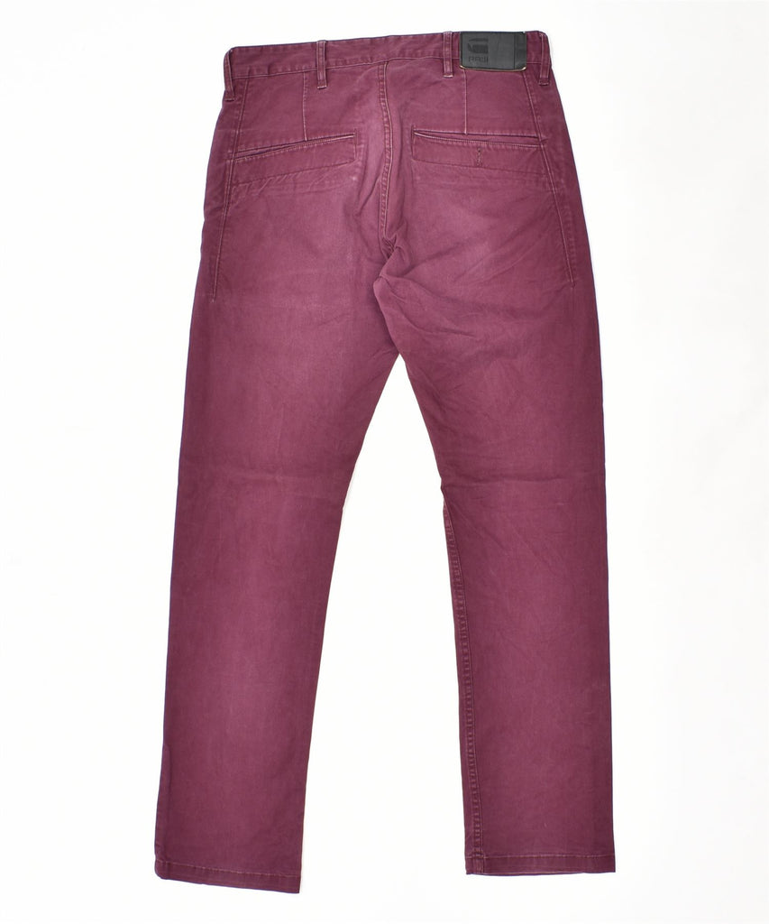 G-STAR Womens Slim Casual Trousers W32 L33 Maroon Cotton Vintage | Vintage | Thrift | Second-Hand | Used Clothing | Messina Hembry 