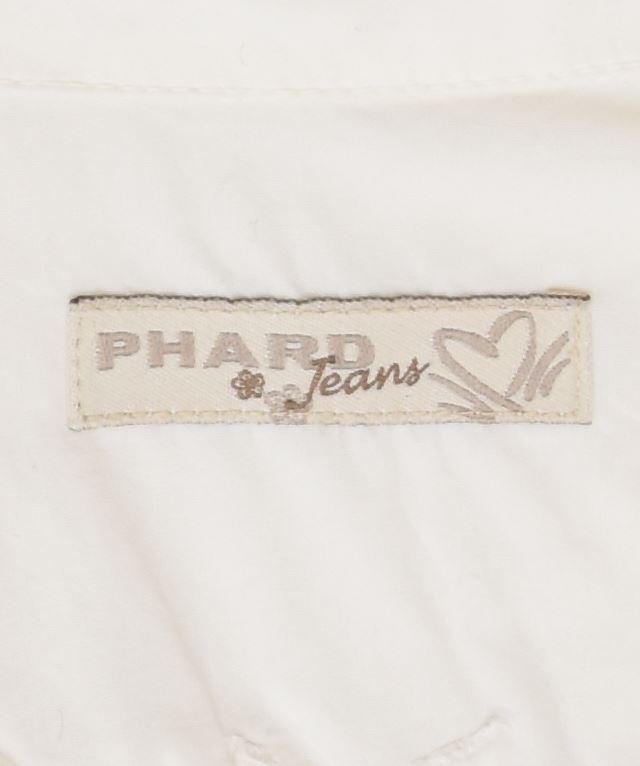 PHARD JEANS Boys Overshirt 12-13 Years Medium White Cotton | Vintage | Thrift | Second-Hand | Used Clothing | Messina Hembry 