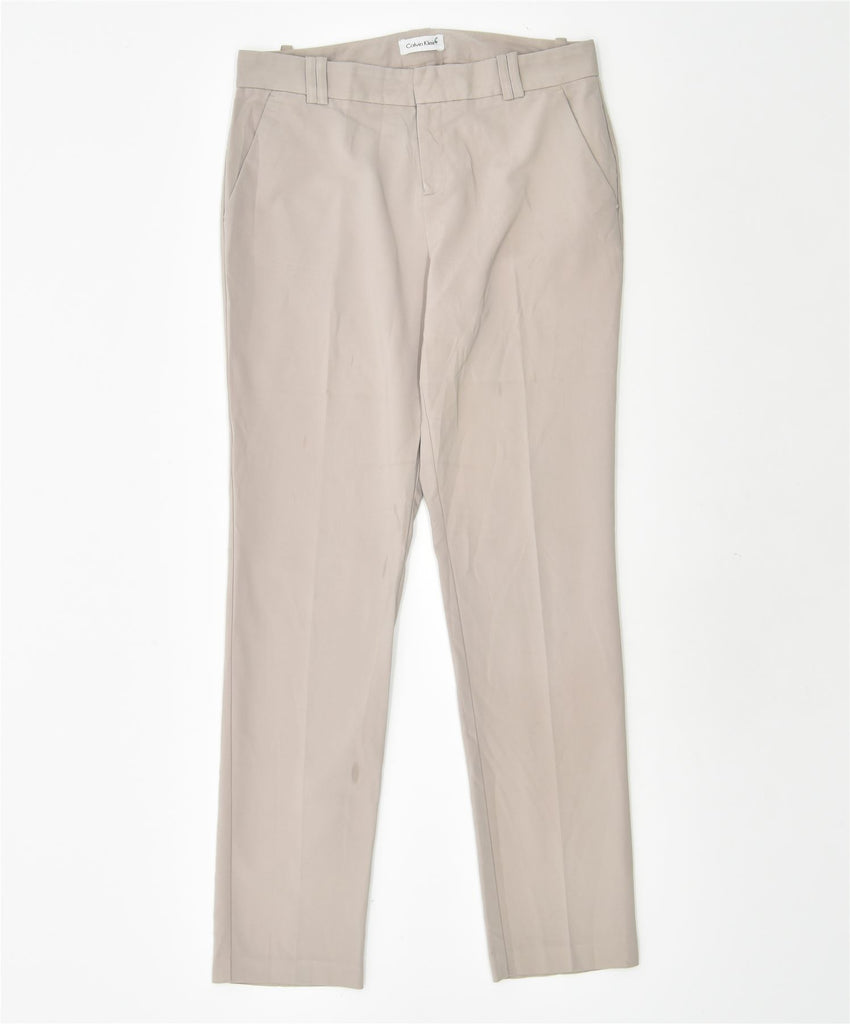 CALVIN KLEIN Womens Straight Chino Trousers US 6 Medium W31 L30 Grey | Vintage | Thrift | Second-Hand | Used Clothing | Messina Hembry 