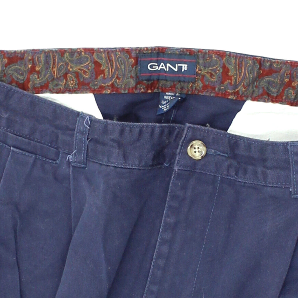 GANT Navy Blue Cotton Chino Trousers | Vintage Luxury High End Designer VTG | Vintage Messina Hembry | Thrift | Second-Hand Messina Hembry | Used Clothing | Messina Hembry 