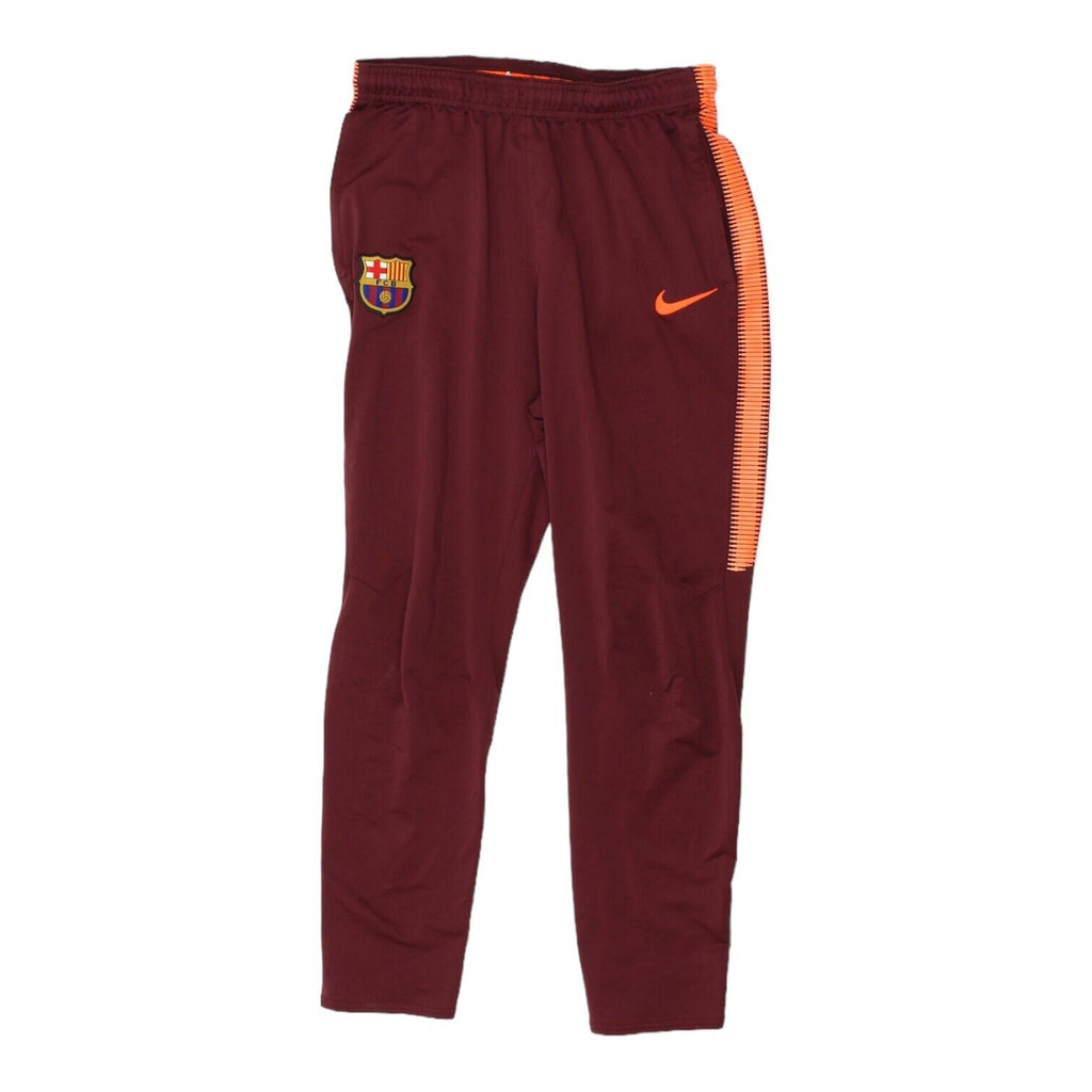 FC Barcelona Nike Boys Burgundy Tracksuit Bottoms | Football Kids Track Pants | Vintage Messina Hembry | Thrift | Second-Hand Messina Hembry | Used Clothing | Messina Hembry 