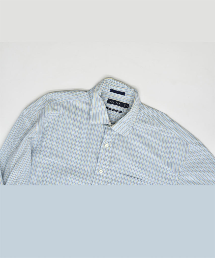 NAUTICA Mens Shirt XL Blue Cotton | Vintage | Thrift | Second-Hand | Used Clothing | Messina Hembry 