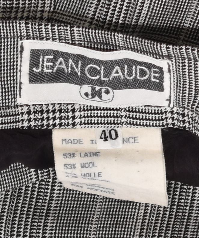 JEAN CLAUDE Womens Straight Skirt IT 40 Small W24 White Check Wool Vintage | Vintage | Thrift | Second-Hand | Used Clothing | Messina Hembry 