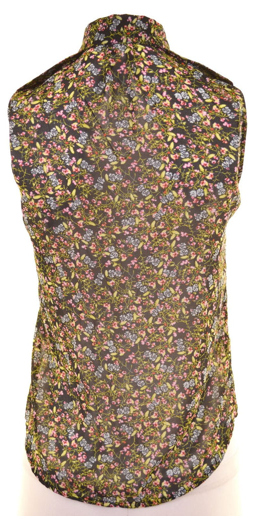 BANANA REPUBLIC Womens Shirt Sleeveless Size 2 2XS Multicoloured Floral Polyester Loose Fit - Second Hand & Vintage Designer Clothing - Messina Hembry