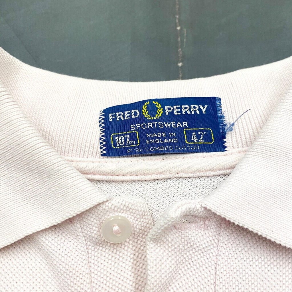 Fred Perry Short Sleeve Polo Shirt | Vintage 80s Luxury High End Designer Pink | Vintage Messina Hembry | Thrift | Second-Hand Messina Hembry | Used Clothing | Messina Hembry 