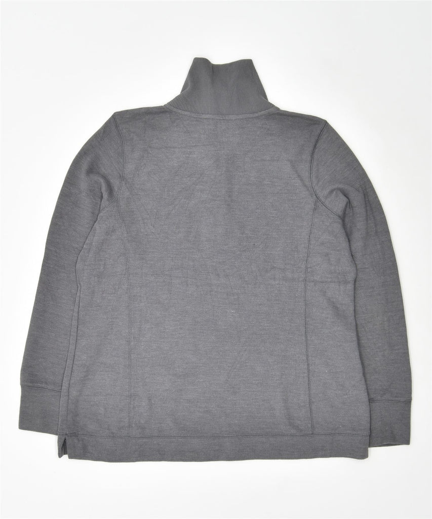 EDDIE BAUER Mens Zip Neck Sweatshirt Jumper XL Grey Cotton | Vintage | Thrift | Second-Hand | Used Clothing | Messina Hembry 