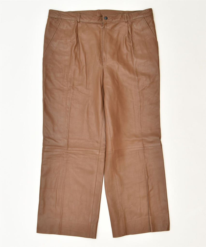VINTAGE Womens Straight Chino Trousers IT 52 XL W34 L26 Brown Classic | Vintage | Thrift | Second-Hand | Used Clothing | Messina Hembry 
