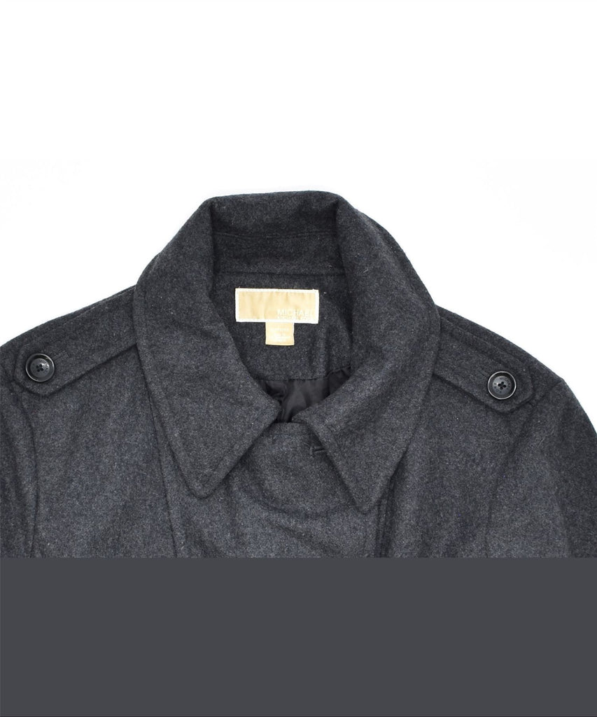 MICHAEL KORS Womens Pea Coat UK 18 XL Grey Wool | Vintage | Thrift | Second-Hand | Used Clothing | Messina Hembry 