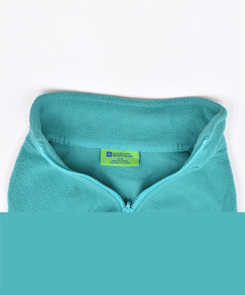 MOUNTAIN WAREHOUSE Boys Fleece Jacket 3-6 Months Turquoise Polyester | Vintage | Thrift | Second-Hand | Used Clothing | Messina Hembry 