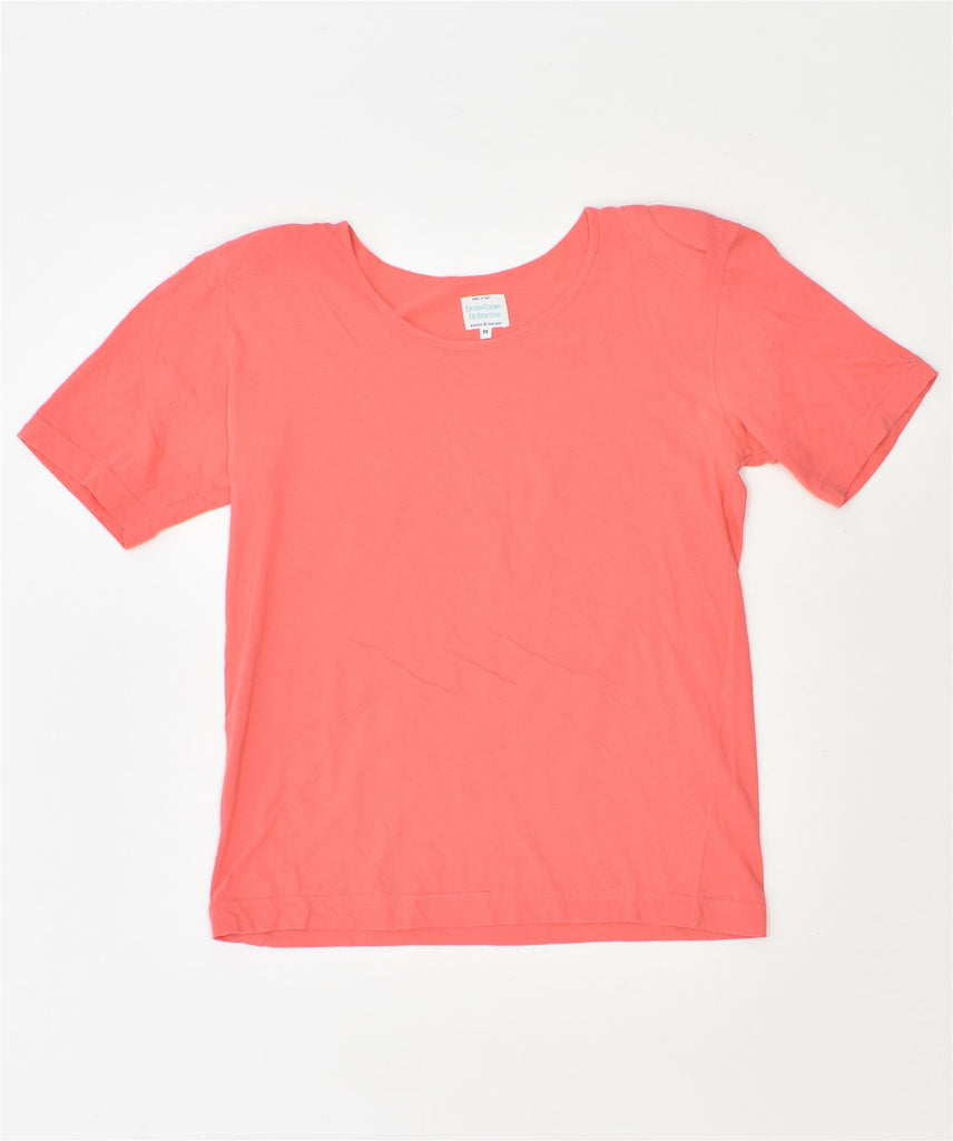 UNITED COLORS OF BENETTON Womens T-Shirt Top UK 14 Medium Pink | Vintage | Thrift | Second-Hand | Used Clothing | Messina Hembry 