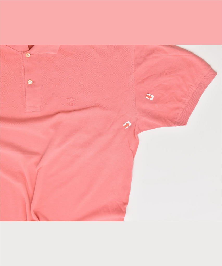 GYMNASIUM Mens Polo Shirt XL Pink Cotton Vintage | Vintage | Thrift | Second-Hand | Used Clothing | Messina Hembry 