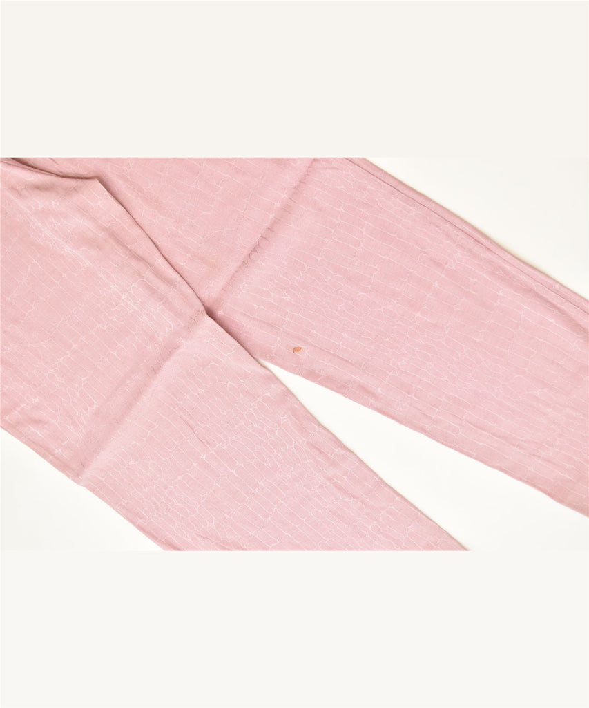 GIANFREDIANI Womens Straight Suit Trousers W30 L30 Pink Acetate Classic | Vintage | Thrift | Second-Hand | Used Clothing | Messina Hembry 