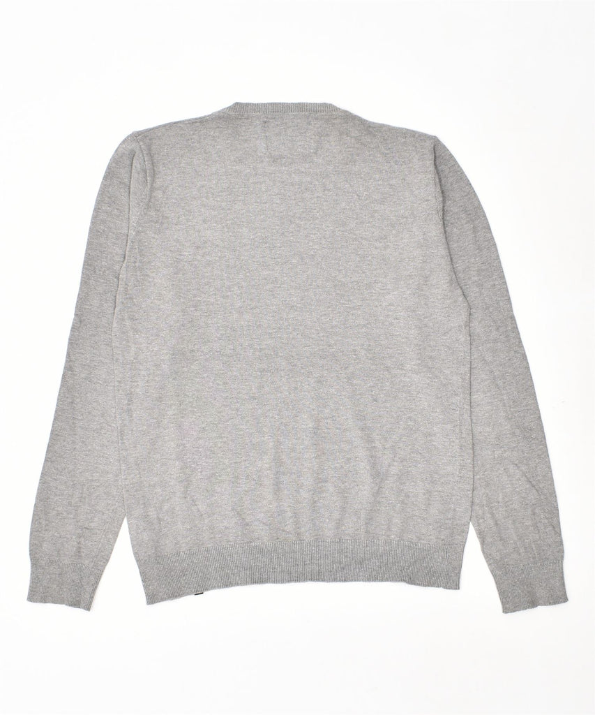 JACK & JONES Mens Crew Neck Jumper Sweater Small Grey Cotton | Vintage | Thrift | Second-Hand | Used Clothing | Messina Hembry 