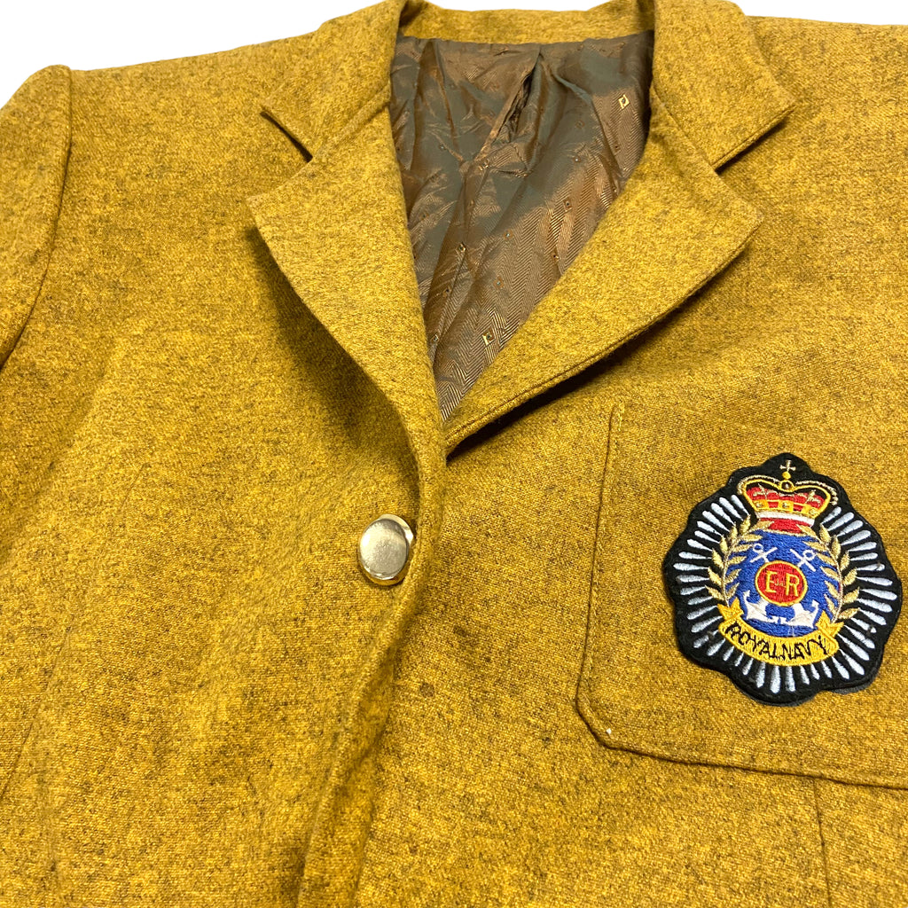 Royal Navy Women's Blazer Jacket | Vintage High End Luxury Designer Yellow VTG | Vintage Messina Hembry | Thrift | Second-Hand Messina Hembry | Used Clothing | Messina Hembry 