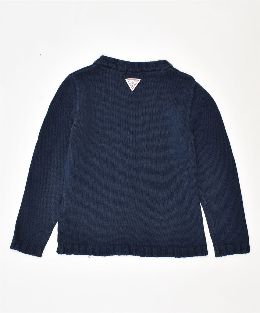 GUESS Boys Crew Neck Jumper Sweater 3-4 Years Navy Blue Cotton | Vintage | Thrift | Second-Hand | Used Clothing | Messina Hembry 