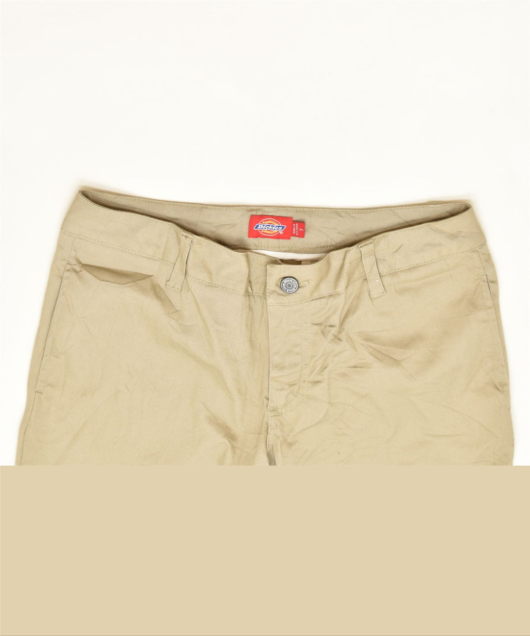 DICKIES Womens Slim Chino Trousers US 7 Medium W30 L33 Beige Classic | Vintage | Thrift | Second-Hand | Used Clothing | Messina Hembry 