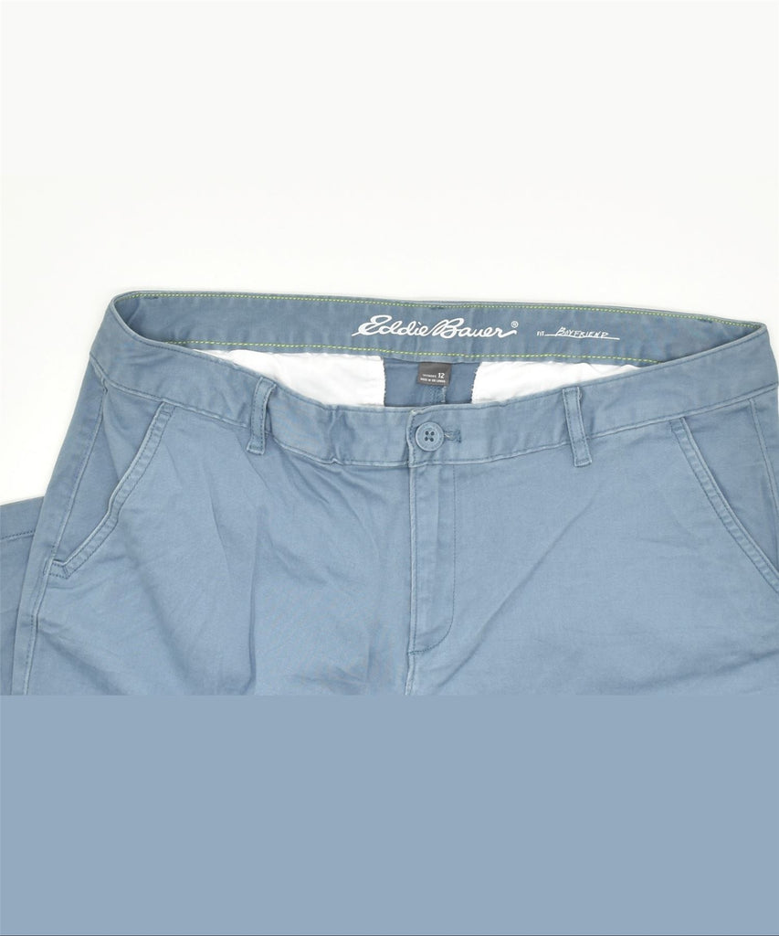 EDDIE BAUER Womens Boyfriend Fit Slim Chino Trousers US 12 XL W38 L32 Blue | Vintage | Thrift | Second-Hand | Used Clothing | Messina Hembry 