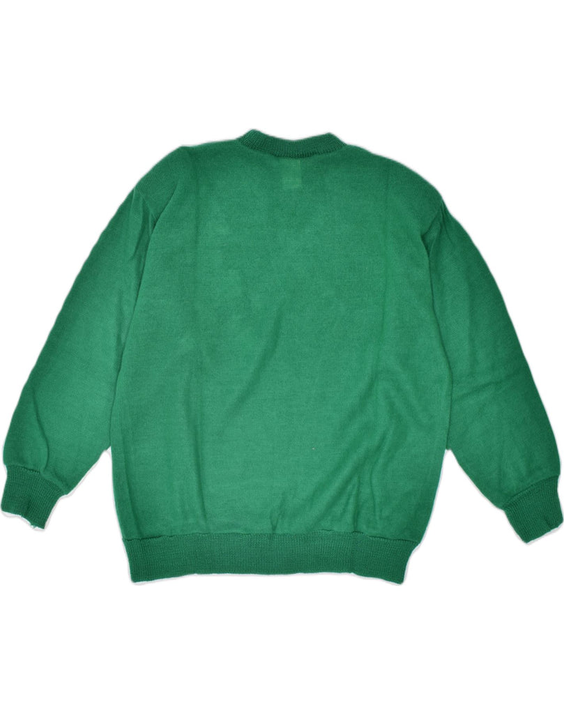 VINTAGE Womens Crew Neck Jumper Sweater UK 14/16 Large Green Acrylic | Vintage | Thrift | Second-Hand | Used Clothing | Messina Hembry 