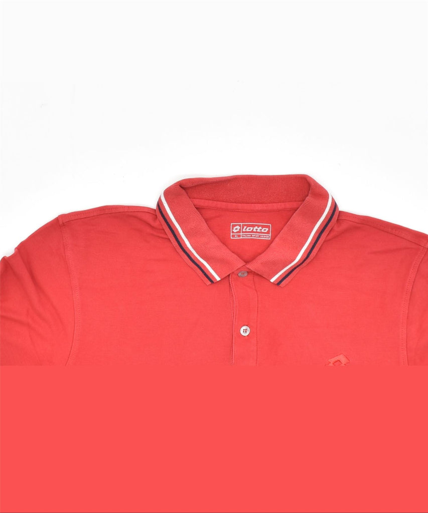 LOTTO Mens Polo Shirt XL Red Cotton | Vintage | Thrift | Second-Hand | Used Clothing | Messina Hembry 