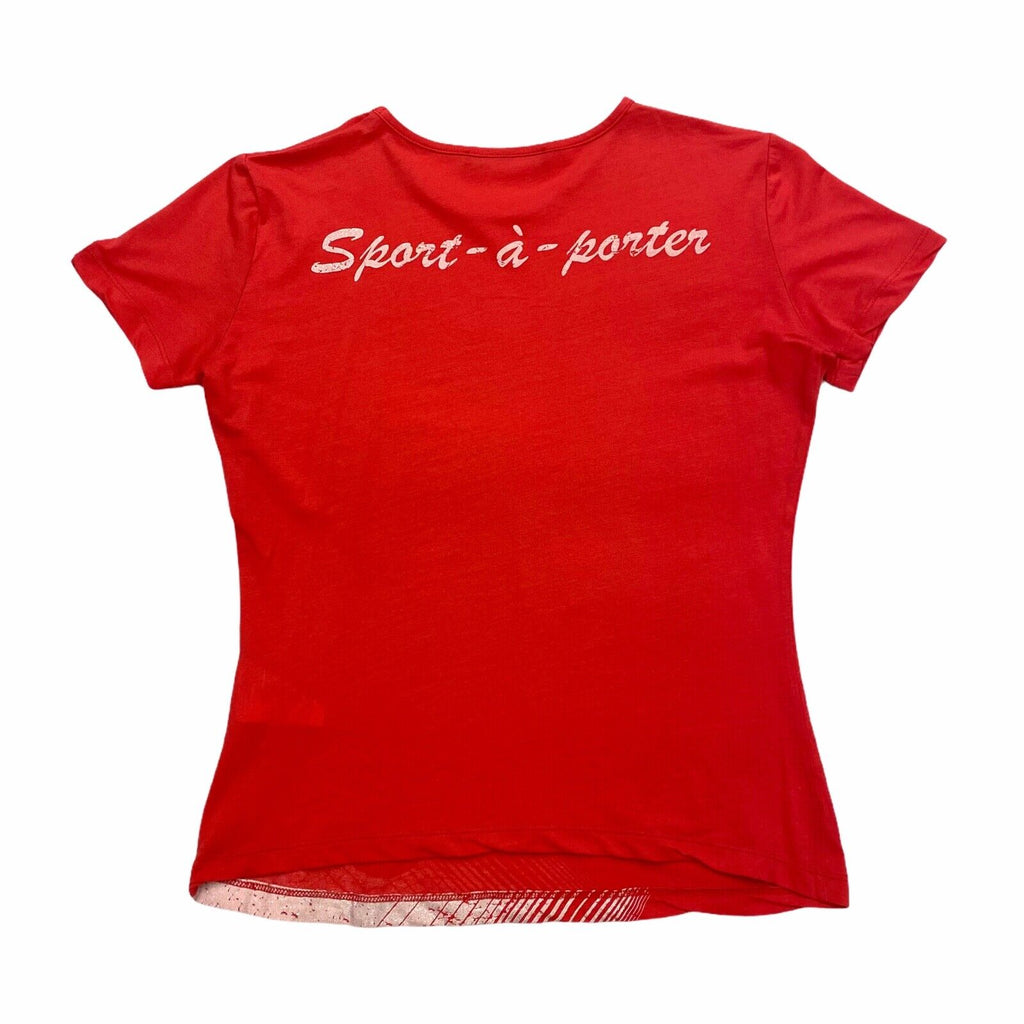 Belfe & Belfe Women's Sport A Porter Tshirt | Vintage High End Designer Red Top | Vintage Messina Hembry | Thrift | Second-Hand Messina Hembry | Used Clothing | Messina Hembry 