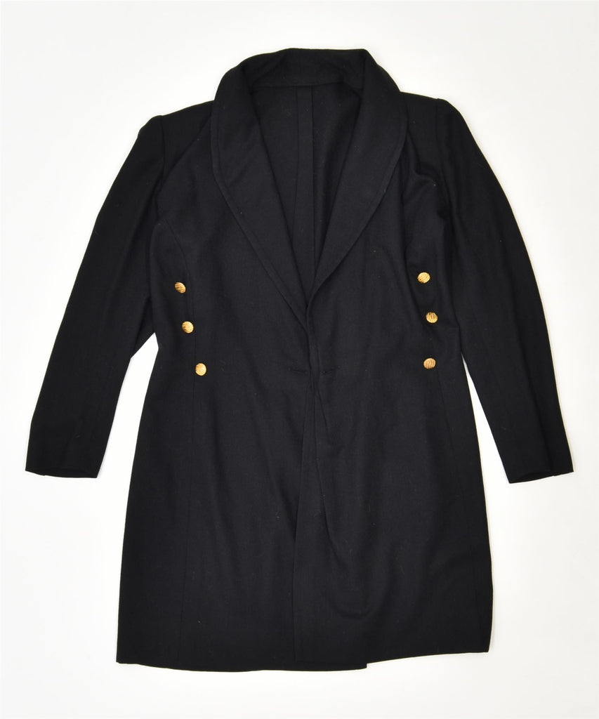 VINTAGE Womens Overcoat UK 14 Large Black | Vintage | Thrift | Second-Hand | Used Clothing | Messina Hembry 