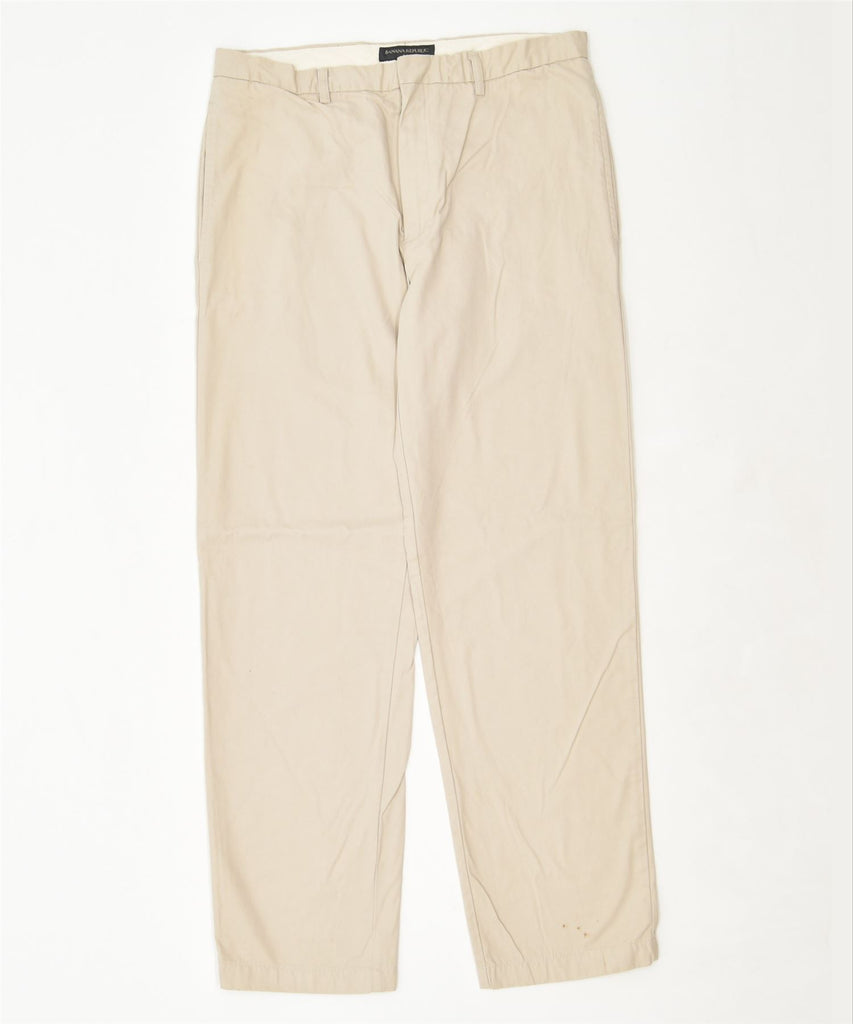 BANANA REPUBLIC Mens Straight Chino Trousers W35 L34 Beige | Vintage | Thrift | Second-Hand | Used Clothing | Messina Hembry 