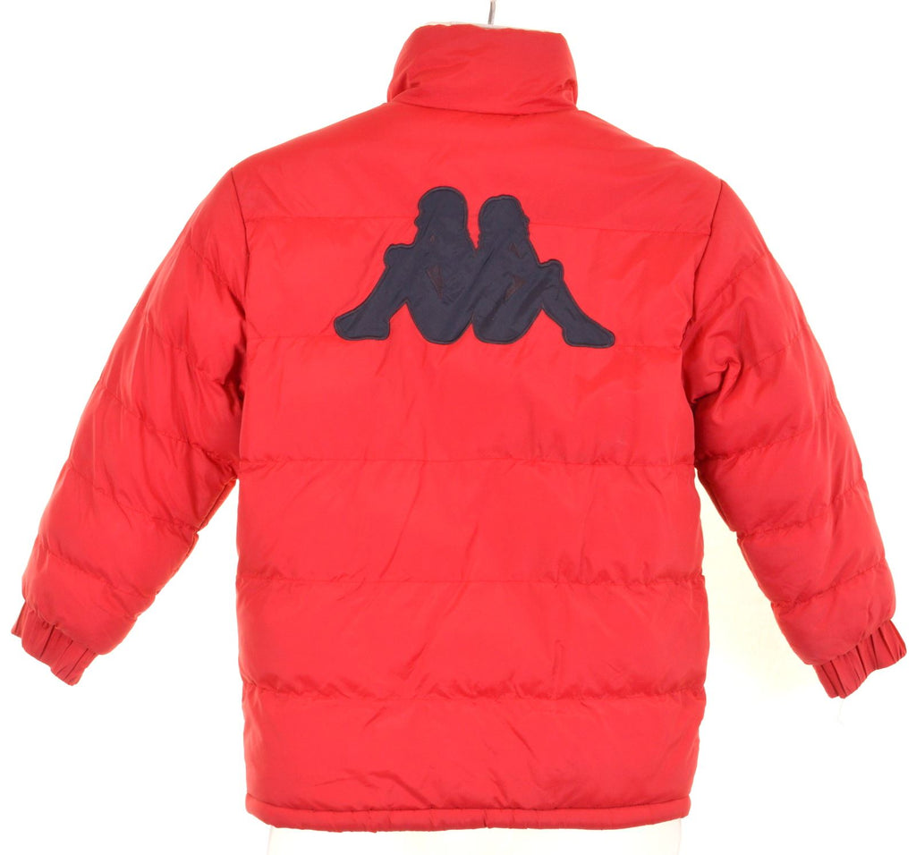 KAPPA Boys Padded Jacket 9-10 Years Large Red Nylon - Second Hand & Vintage Designer Clothing - Messina Hembry