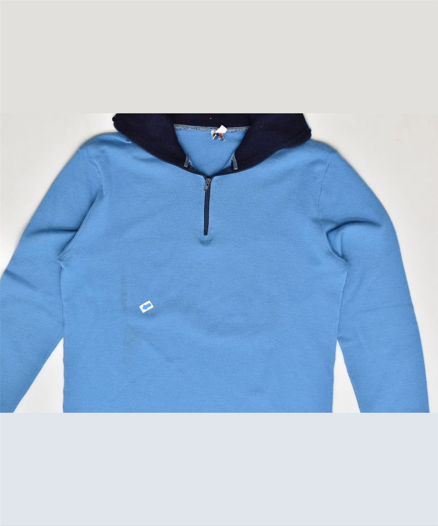 SPORTFUL Mens Zip Neck Jumper Sweater Small Blue Vintage | Vintage | Thrift | Second-Hand | Used Clothing | Messina Hembry 