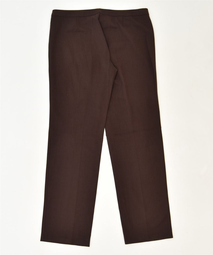 MAX& CO Womens Straight Suit Trousers IT 44 Medium W33 L31 Brown Polyester | Vintage | Thrift | Second-Hand | Used Clothing | Messina Hembry 