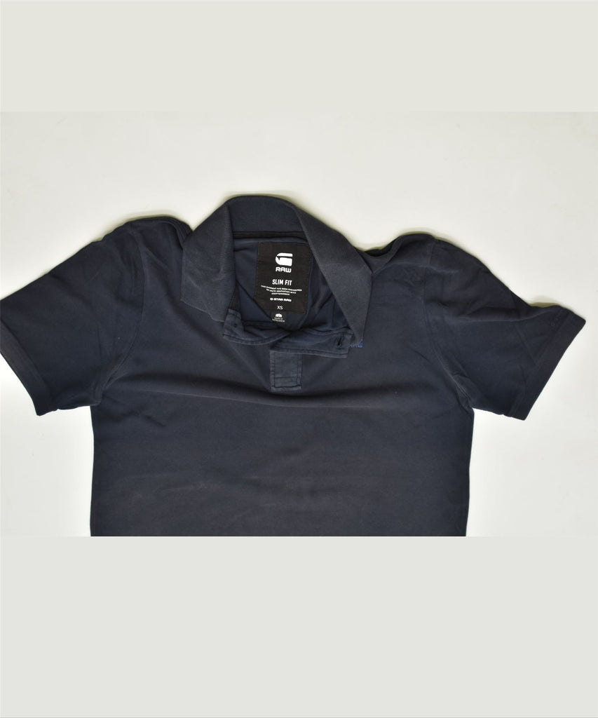 G-STAR Mens Slim Fit Polo Shirt XS Navy Blue | Vintage | Thrift | Second-Hand | Used Clothing | Messina Hembry 