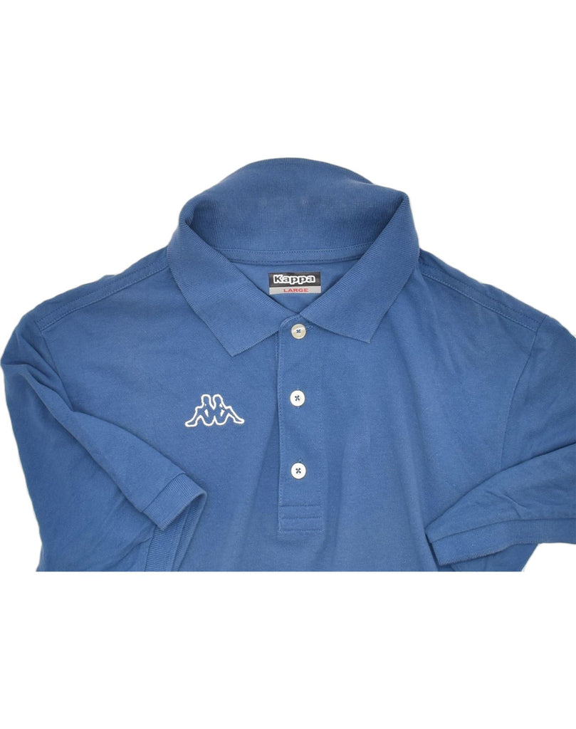 KAPPA Mens Polo Shirt Large Blue Cotton | Vintage | Thrift | Second-Hand | Used Clothing | Messina Hembry 