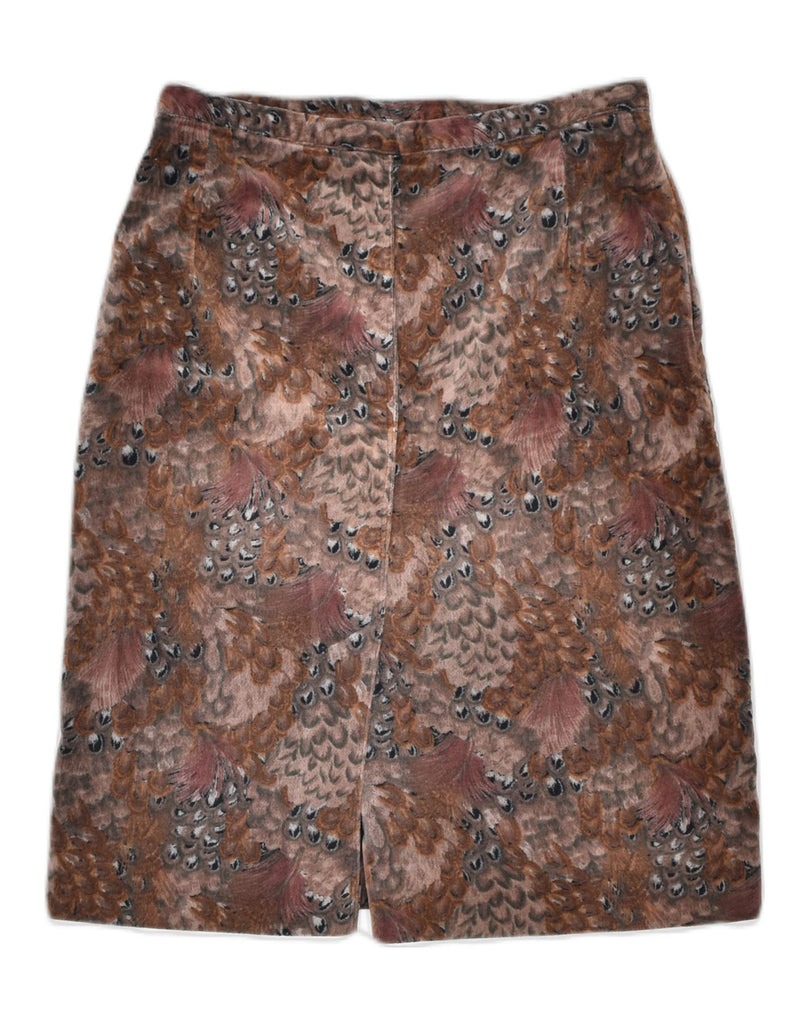 VINTAGE Womens Straight Skirt W26 Small Brown Floral | Vintage | Thrift | Second-Hand | Used Clothing | Messina Hembry 