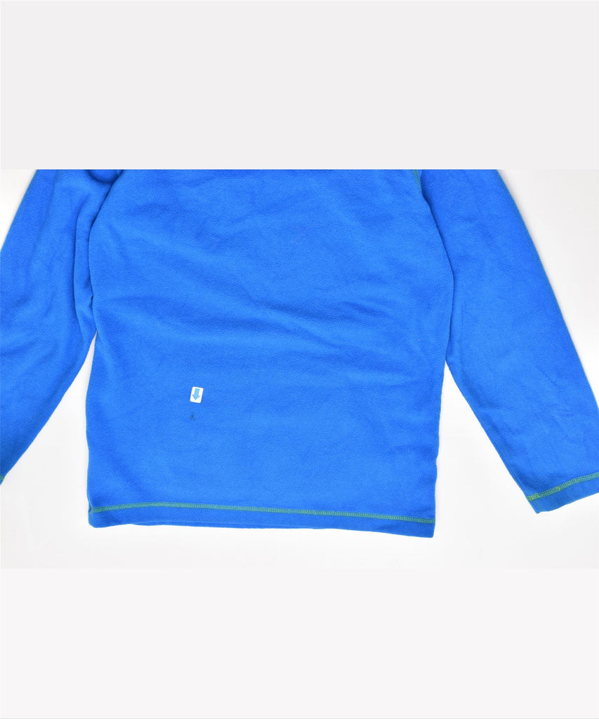 COLUMBIA Boys Fleece Hoodie Jumper 9-10 Years Medium Blue Polyester | Vintage | Thrift | Second-Hand | Used Clothing | Messina Hembry 