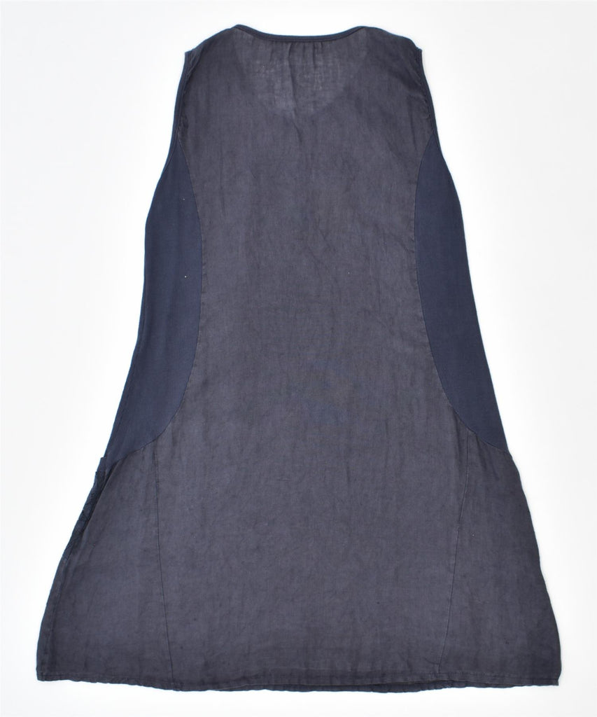 VINTAGE Womens Sundress UK 12 Medium Navy Blue | Vintage | Thrift | Second-Hand | Used Clothing | Messina Hembry 