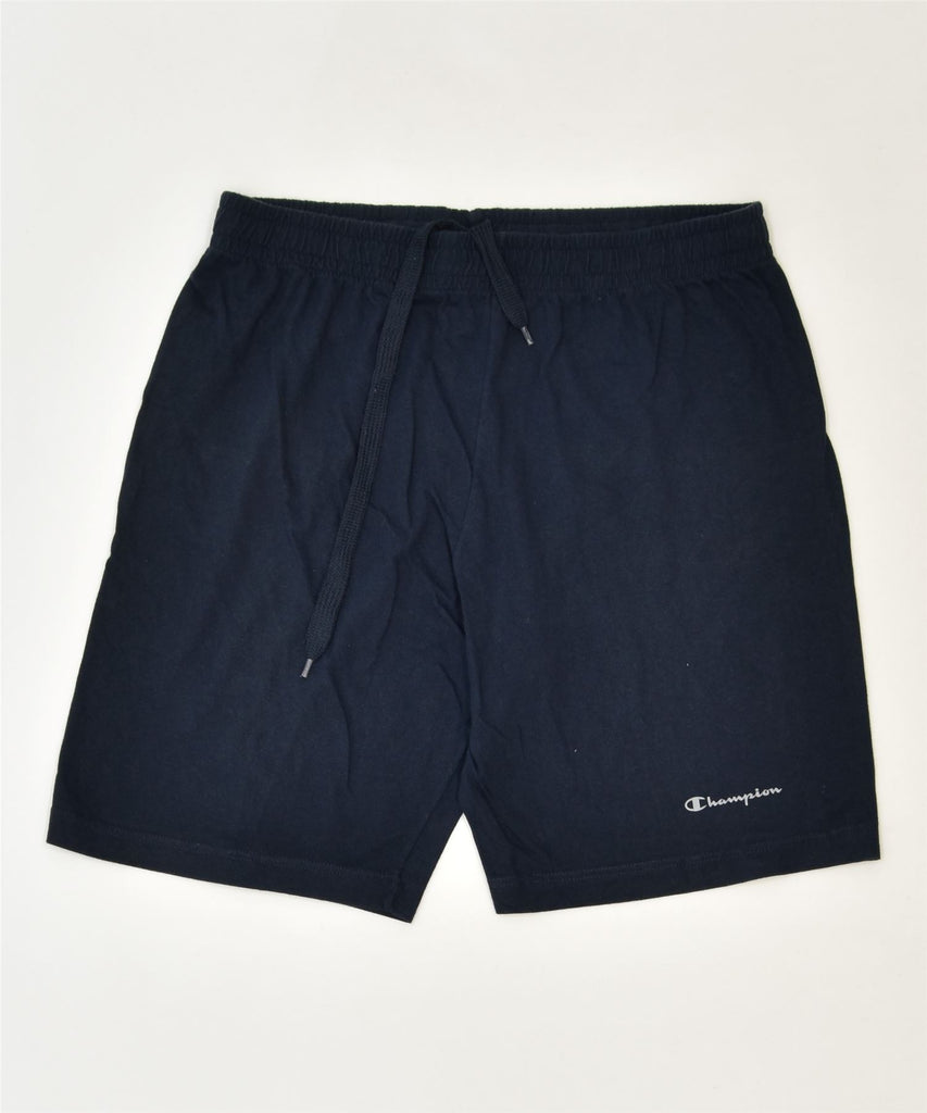 CHAMPION Womens Sport Shorts XL Navy Blue Cotton Sports | Vintage | Thrift | Second-Hand | Used Clothing | Messina Hembry 