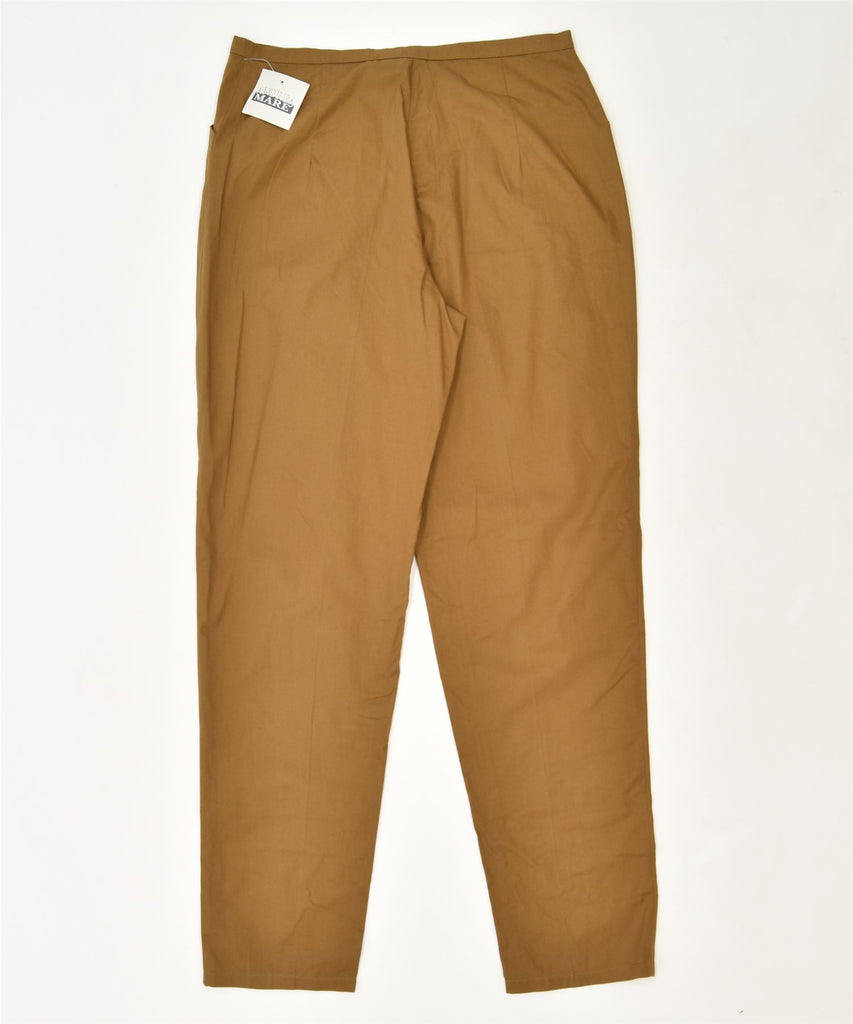 ANDREA MARE Womens Slim Chino Trousers IT 48 XL W32 L32 Brown Classic | Vintage | Thrift | Second-Hand | Used Clothing | Messina Hembry 