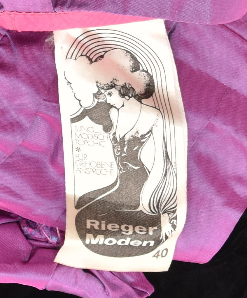 RIEGER MODEN Womens Velvet Shift Dress IT 40 Small Black Acetate Vintage | Vintage | Thrift | Second-Hand | Used Clothing | Messina Hembry 