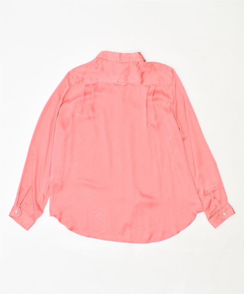 BANANA REPUBLIC Womens Shirt Blouse UK 16 Large Pink Polyester | Vintage | Thrift | Second-Hand | Used Clothing | Messina Hembry 