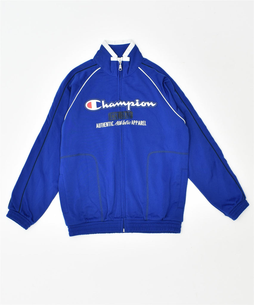 CHAMPION Boys Graphic Tracksuit Top Jacket 9-10 Years Medium Blue | Vintage | Thrift | Second-Hand | Used Clothing | Messina Hembry 