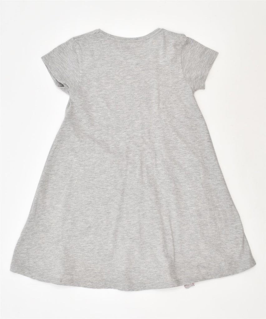 DESIGUAL Girls T-Shirt Dress 7-8 Years Grey Cotton | Vintage | Thrift | Second-Hand | Used Clothing | Messina Hembry 