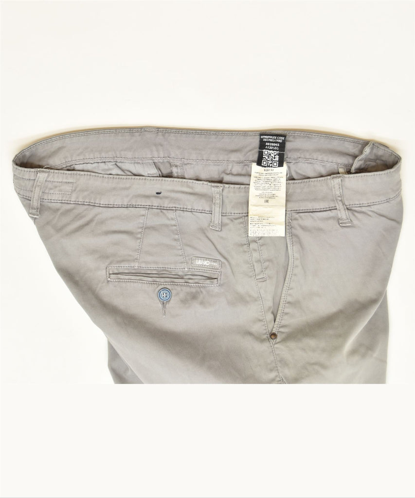 LIU JO Womens Slim Chino Trousers IT 52 3XL W36 L33 Grey Cotton Classic | Vintage | Thrift | Second-Hand | Used Clothing | Messina Hembry 