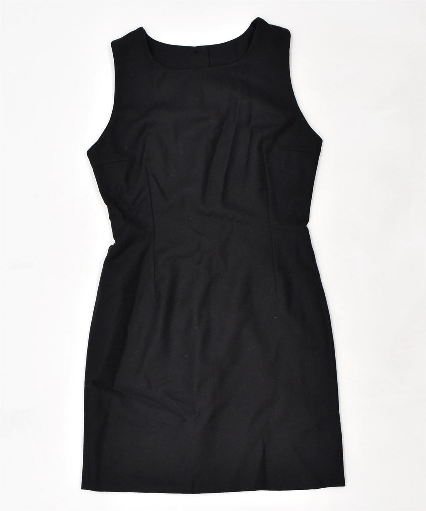 LE GROUP Womens Sheath Dress IT 42 Small Black Wool | Vintage | Thrift | Second-Hand | Used Clothing | Messina Hembry 